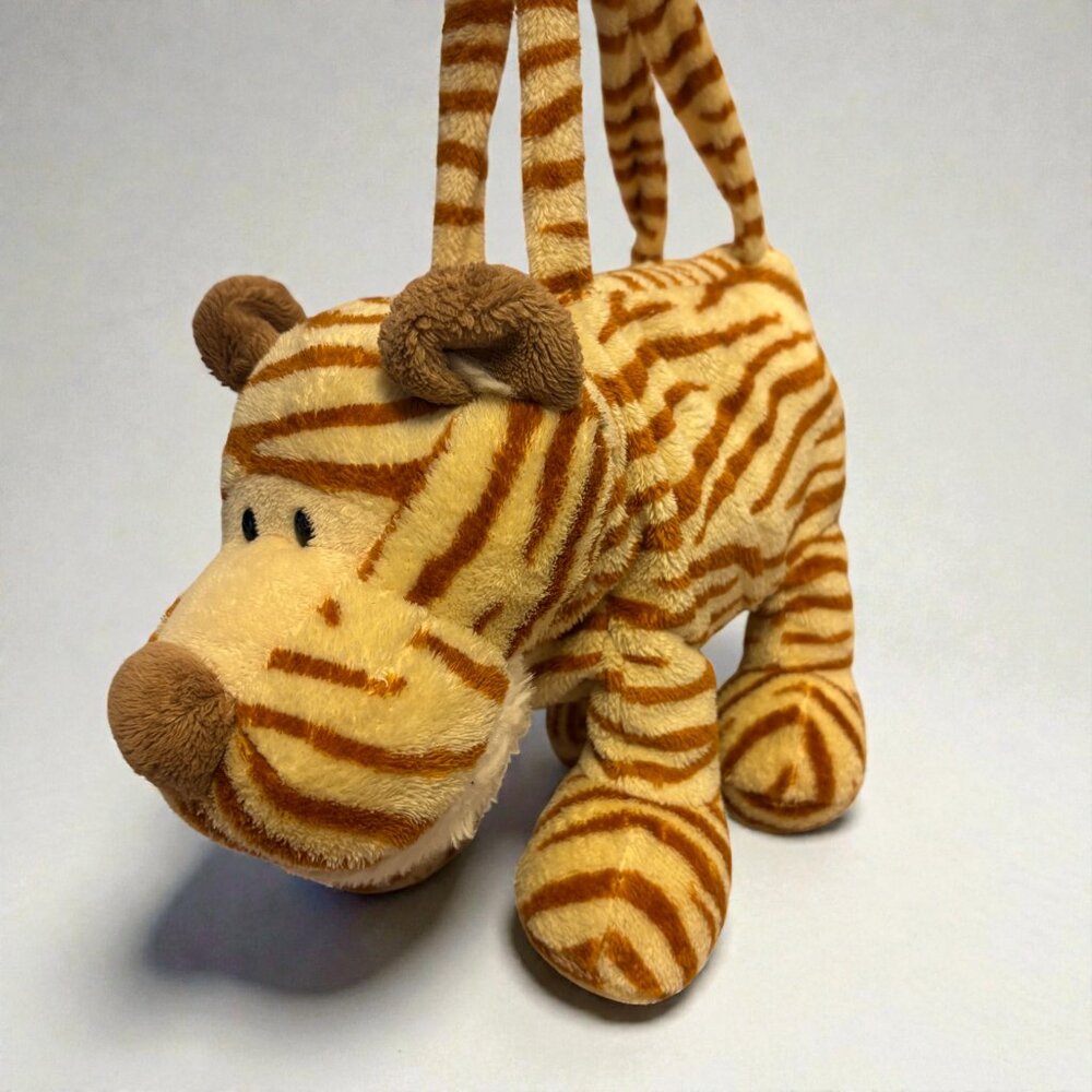 Nico Tiger Dangling Zipper Bag Wild Friends Plush Stuffed Animal 12in(SKU:523TO)